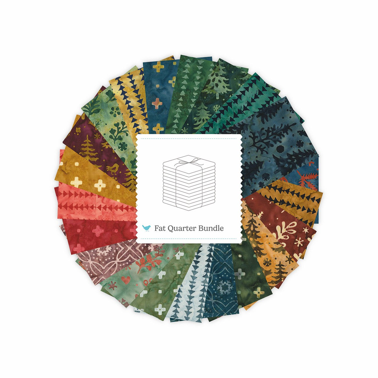 Batiks Nordic Christmas Fat Quarter Bundle, 21 Pcs.