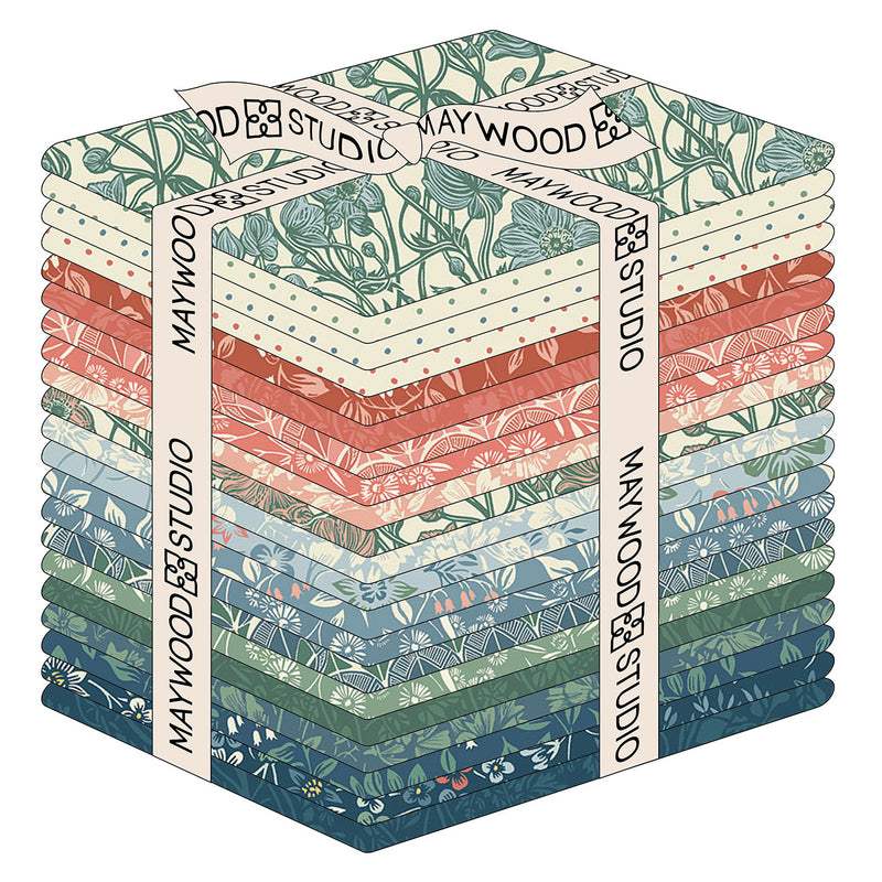 Fat Quarter Cottage Flowers, 21pcs/bundle