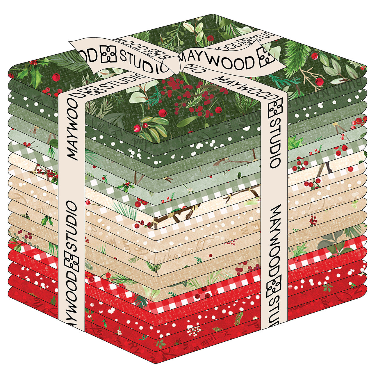 Fat Quarter Winter Wreaths, 19pcs/bundle