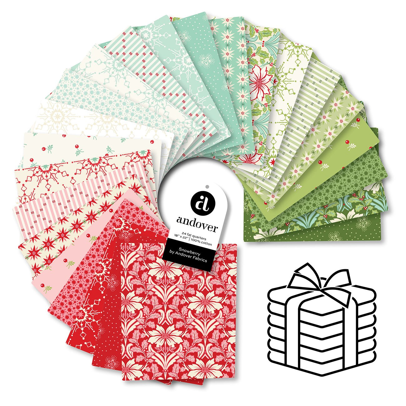 Snowberry Fat Quarter Bundle 24 Cuts Each