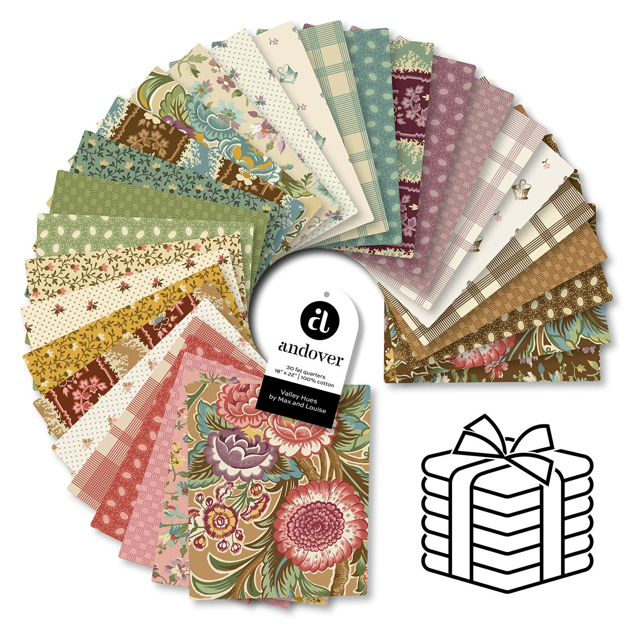 Valley Hues Fat Quarter Bundle 30 Cuts Each