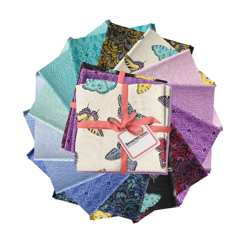 Fat Quarter Circle of Butterflies, 14pcs/bundle