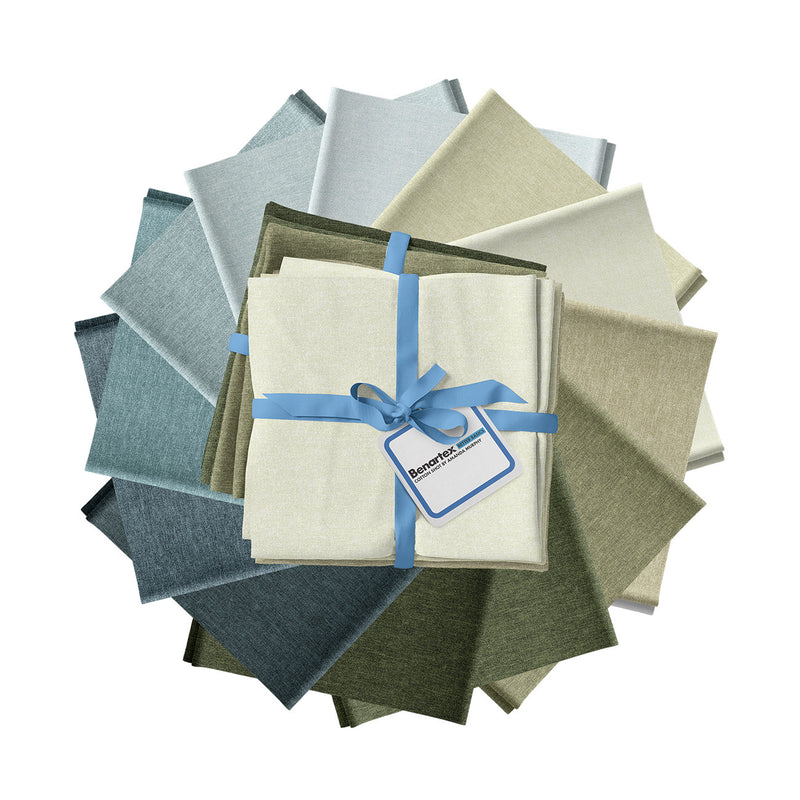 Cotton Shot Green/Blue 12pc FQ