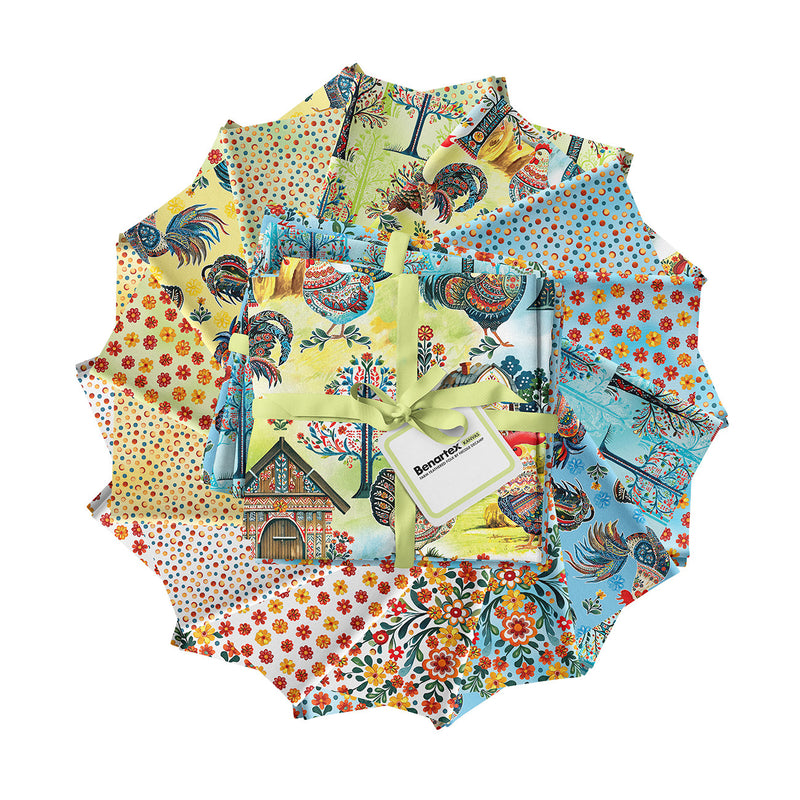 Fat Quarter Farm Feathered, 14pcs/bundle