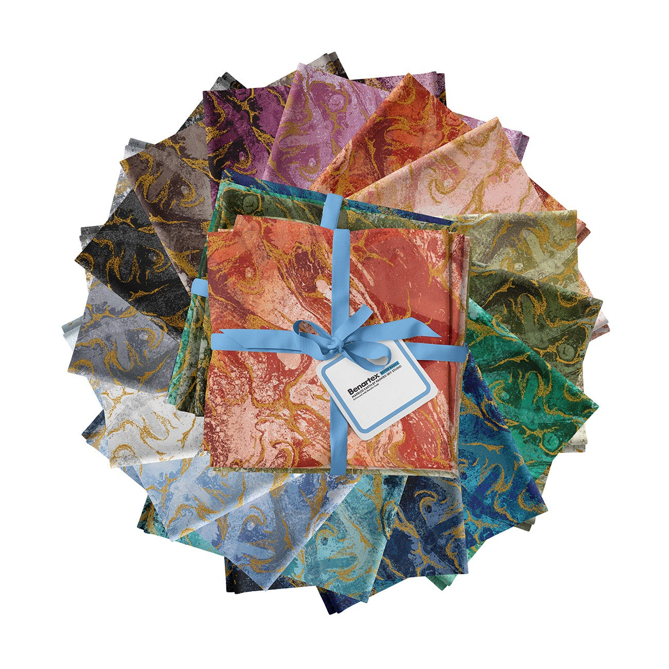 Fat Quarter Marbled Earth, 16pcs/bundle