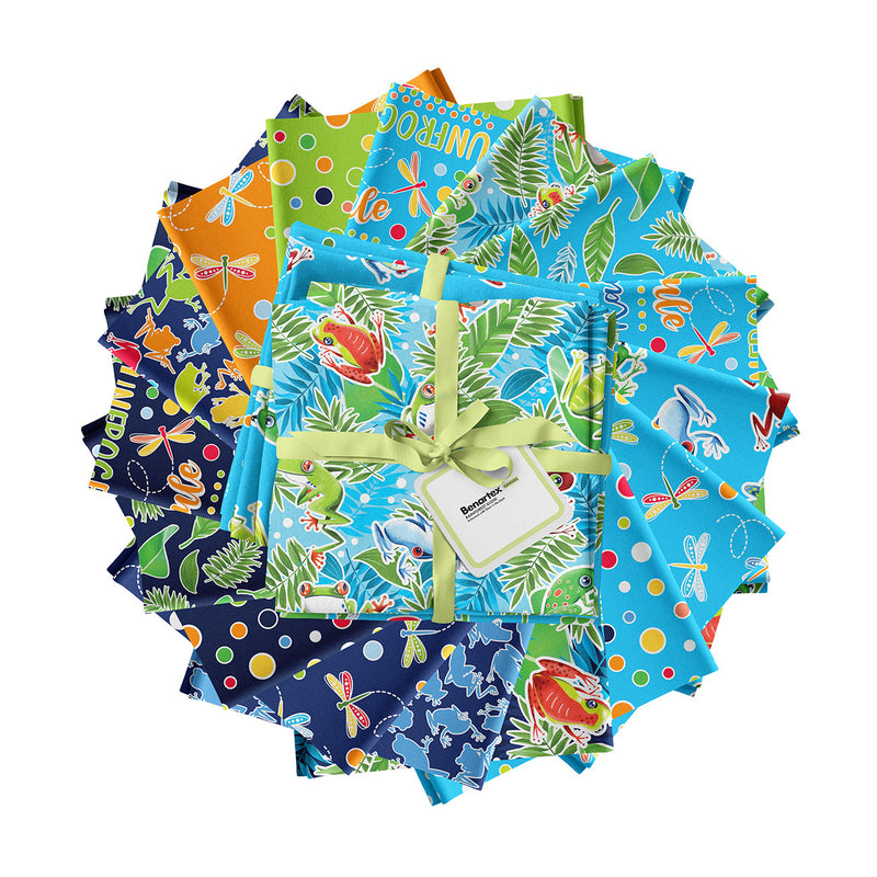 Fat Quarter Rainforest Glow, 17pcs/bundle