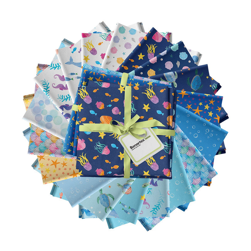 Fat Quarter Swim With Me, 18pcs/bundle