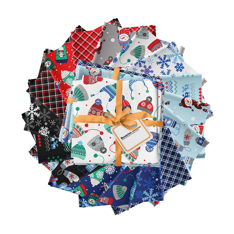 Winter Wonders 16pc Fat Quarter Flannel