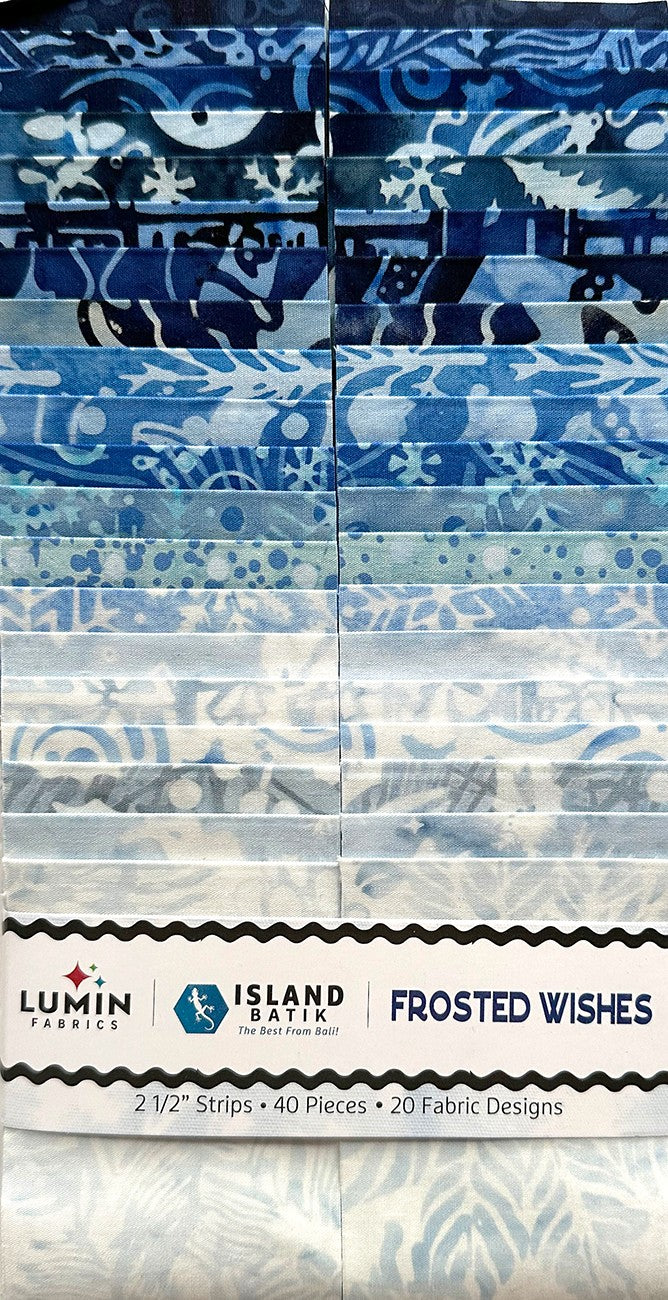 2.5in Strips Frosted Wishes 40pcs 2 Pieces of Each Print