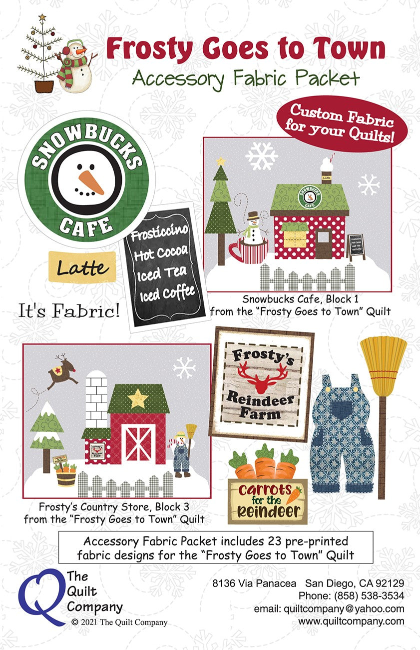 Frosty Goes to Town Accessory Fabric Packet