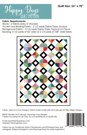 Happy Days Quilt Pattern