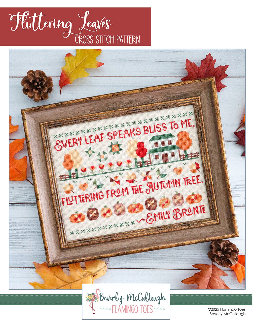 Fluttering Leaves Cross Stitch Pattern