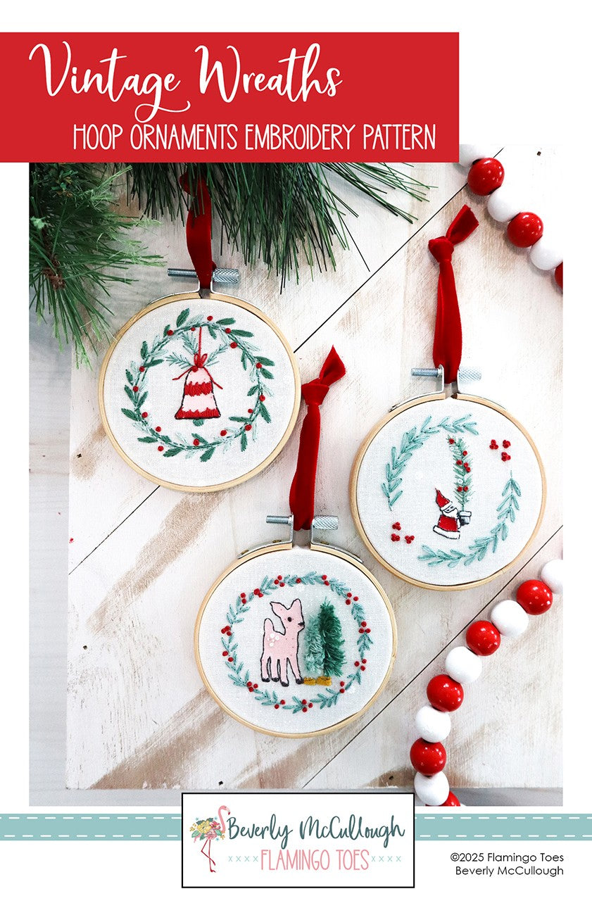 Vintage Wreaths Embroidery Pattern