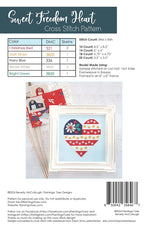 Sweet Freedom Heart Cross Stitch Pattern
