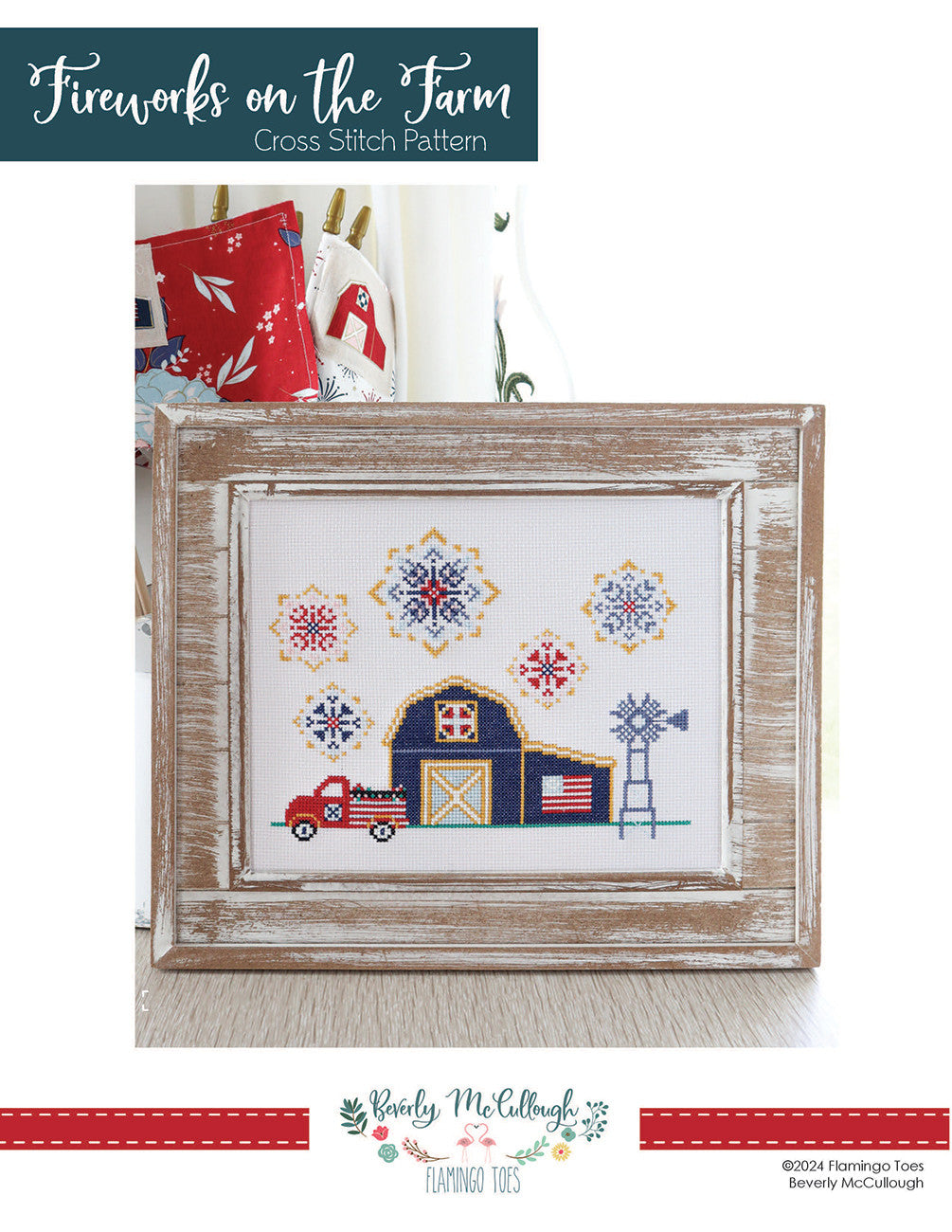 Fireworks on the Farm Cross Stitch Pattern