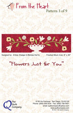 From The Heart Flowers Just for You Block 3 Block of the Month