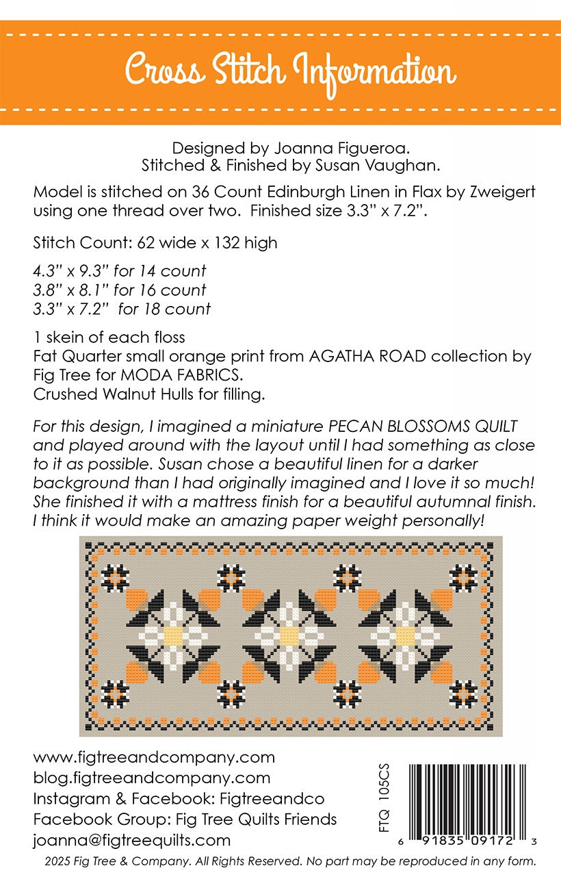 Pecan Blossoms Cross Stitch