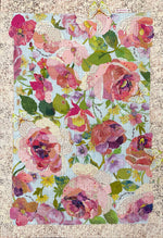 Color Me Peony Collage Pattern