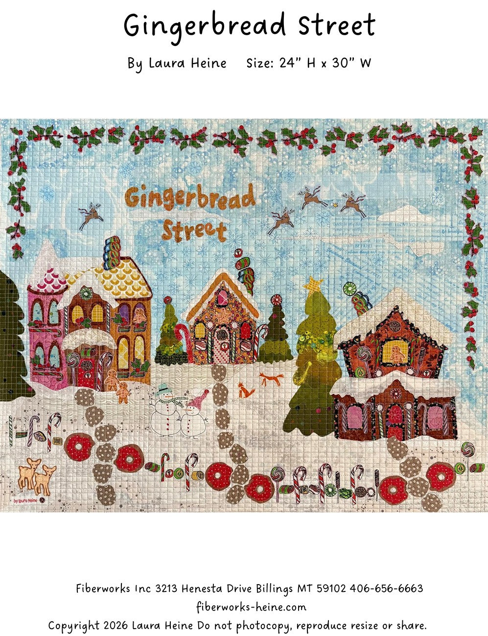 Gingerbread Street Collage Pattern by Laura Heine