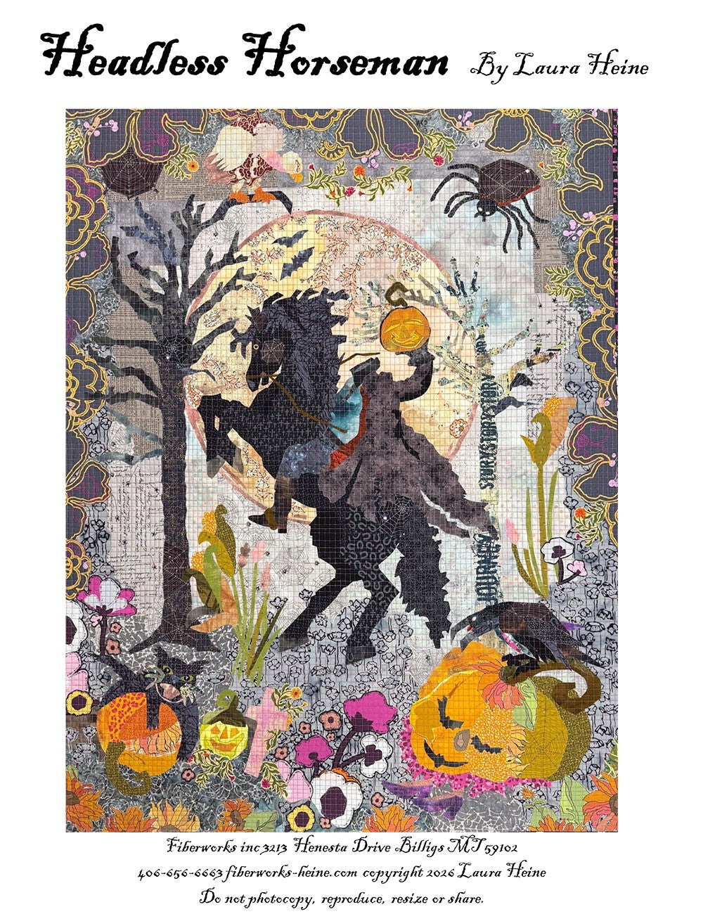 Headless Horseman Collage Pattern