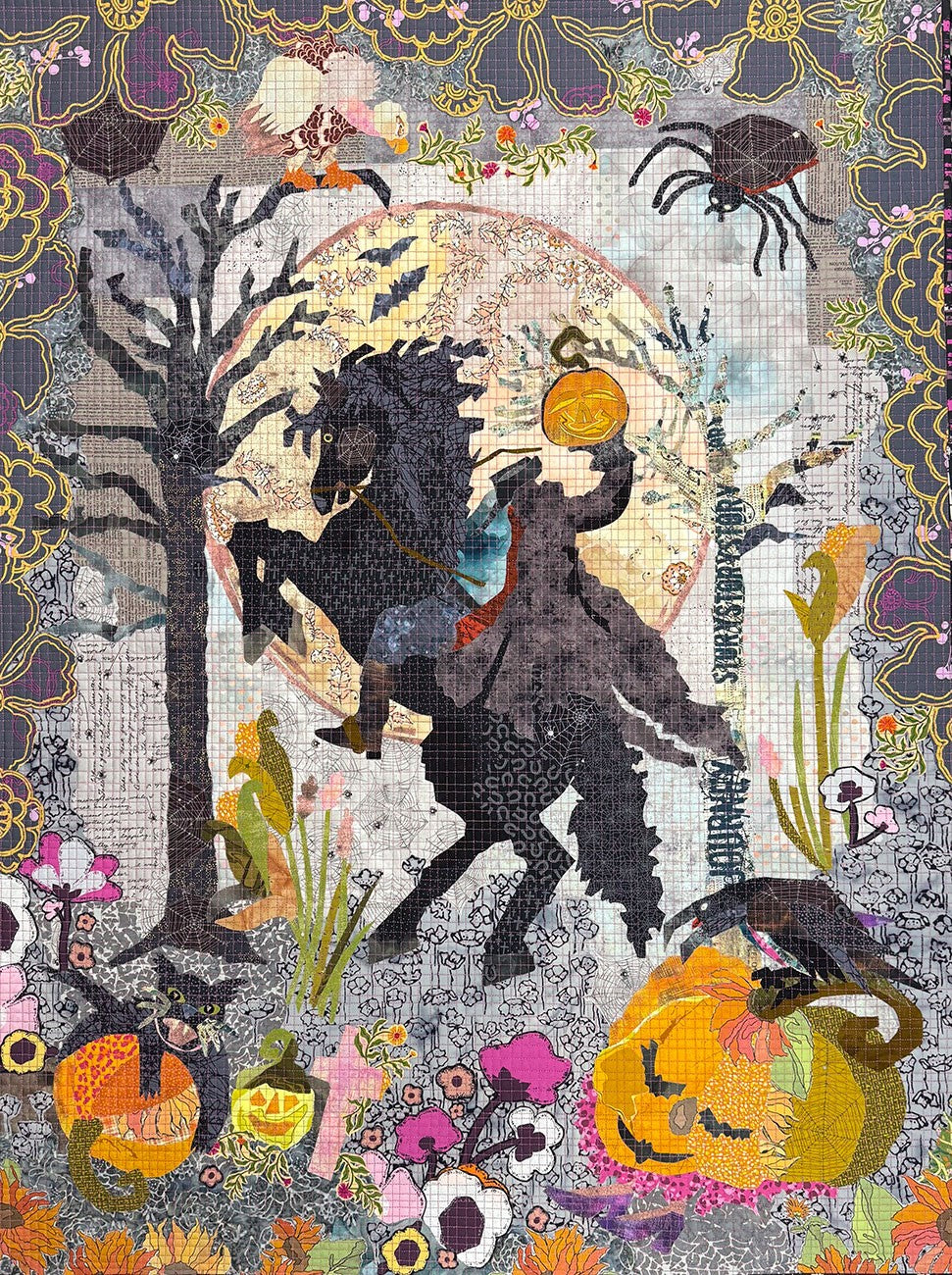 Headless Horseman Collage Pattern