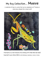 My Bug Collection...Maeve Praying Mantis Collage Pattern by Laura Heine