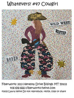 Whatevers! #47 Cowgirl Collage Pattern by Laura Heine