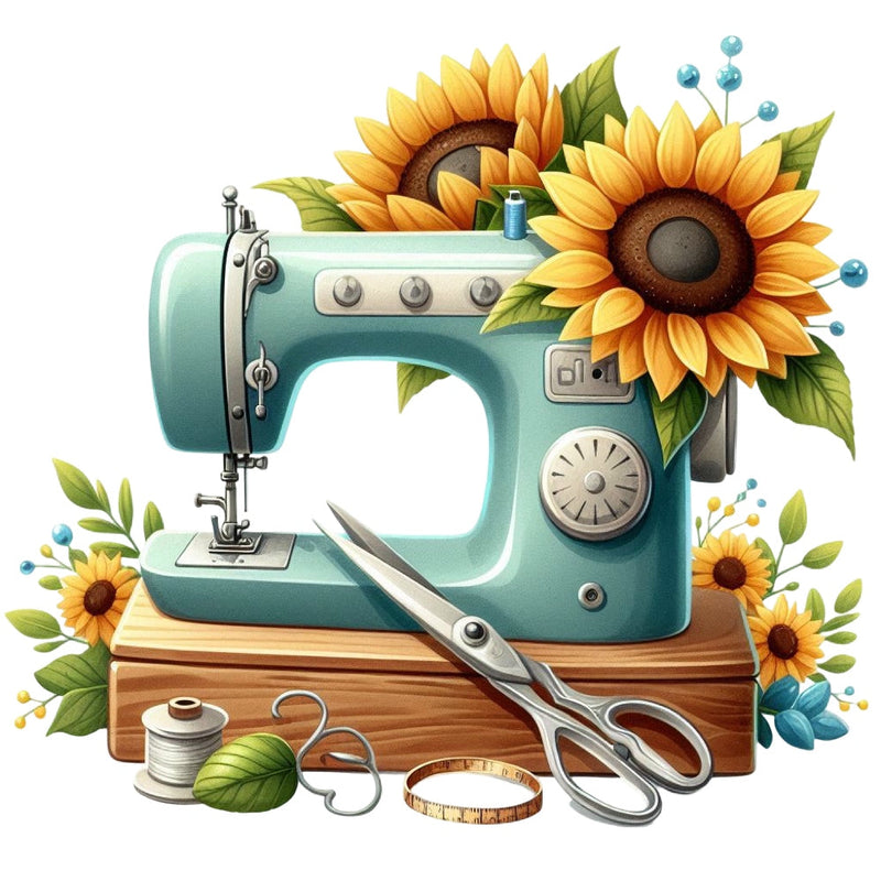 Floral Cute Sewing Machine Fabric Panel 14