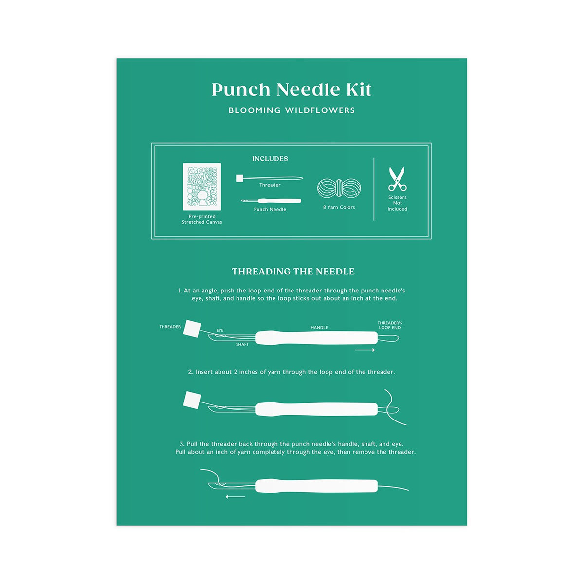 Punch Needle Kit Blooming Wildflowers