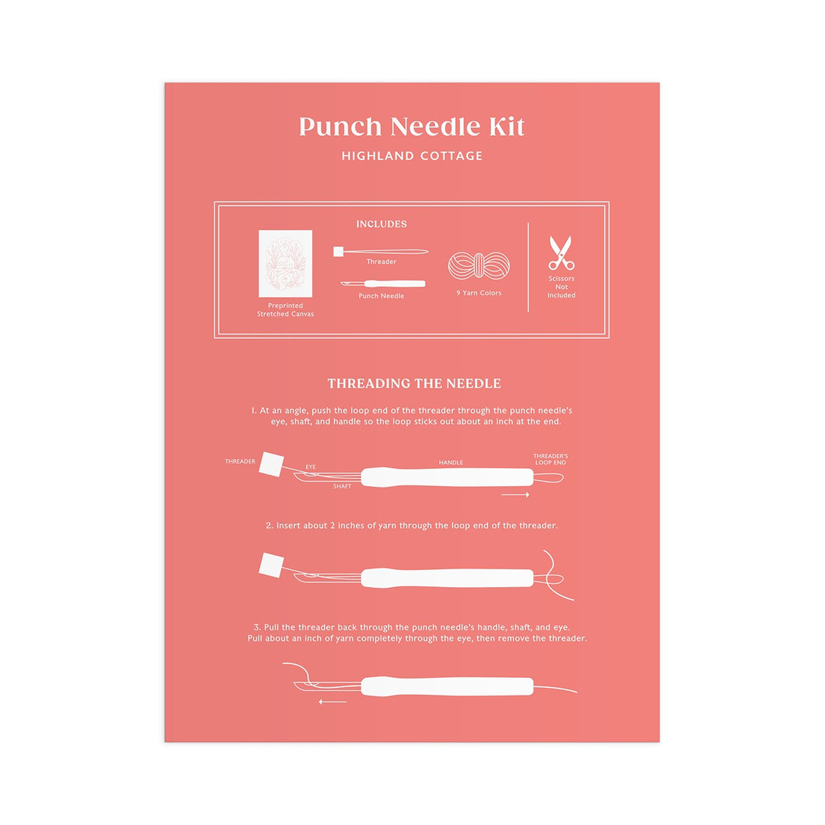 Punch Needle Kit Highland Cottage