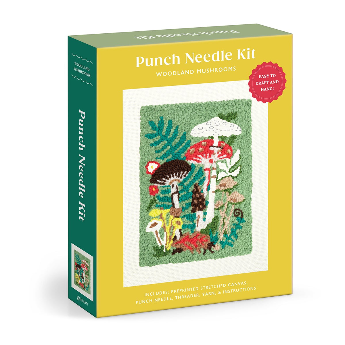 Punch Needle Kit Woodland Mushrooms