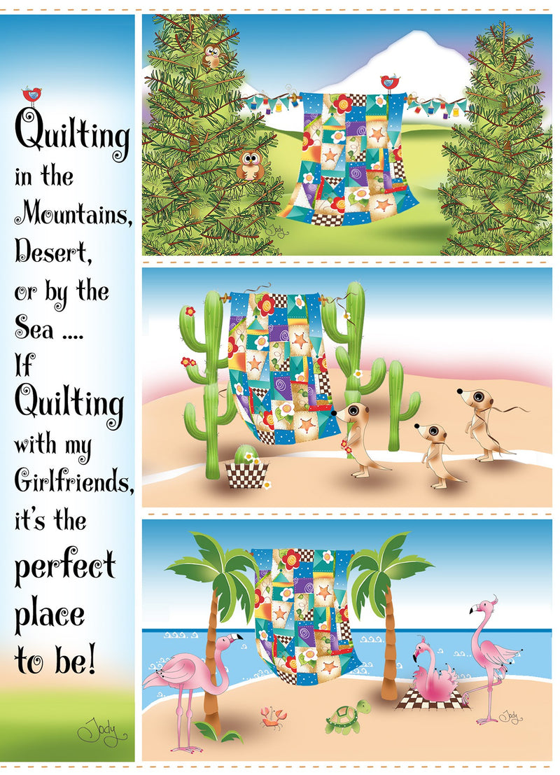 Traveling Quilters Greeting Card