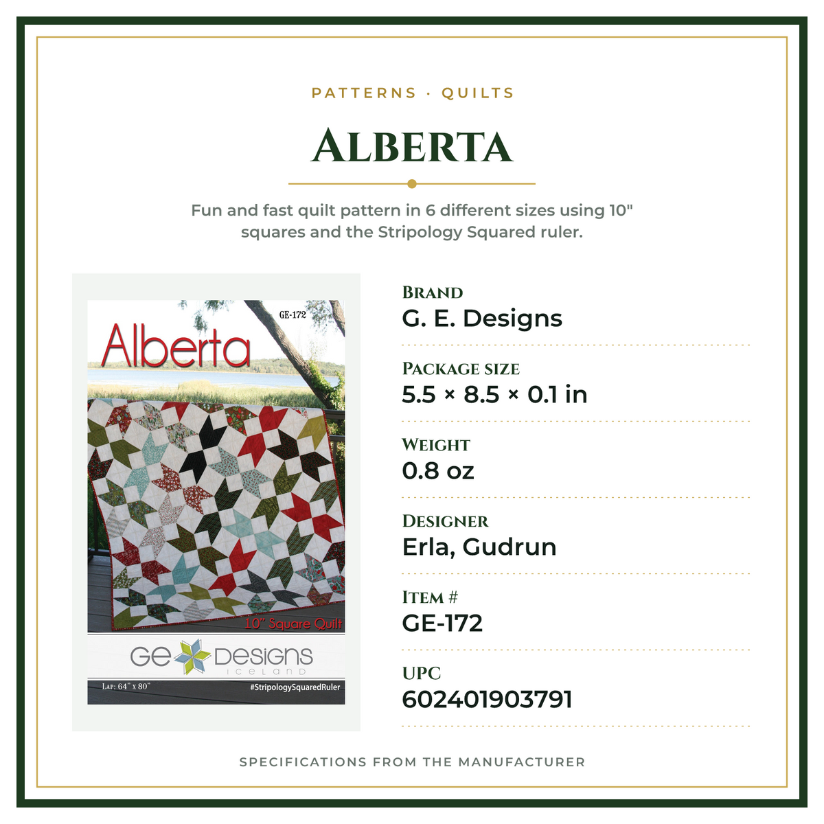 Product Specifications – Alberta