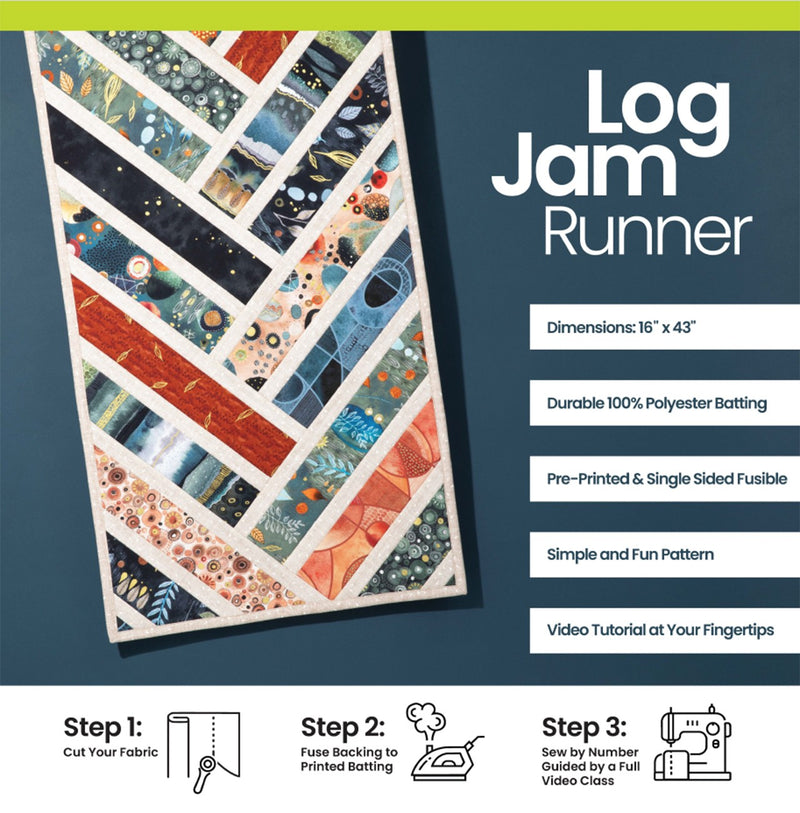 Log Jam Quilt As You Go Batting Kit
