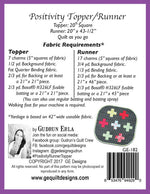 Positivity Topper/Runner Quilt as you Go