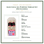 Product Specifications – Maxi-Lock All Purpose Thread Set 4pk Eggshell