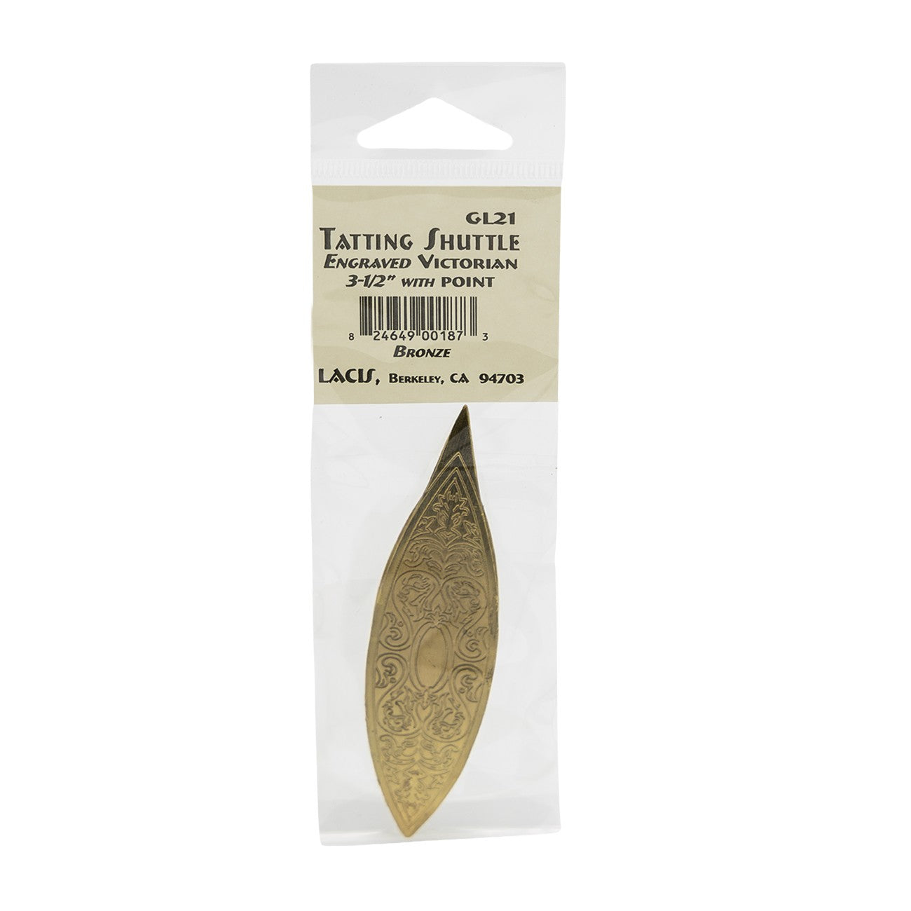 Tatting Shuttle Engraved Victorian Bronze