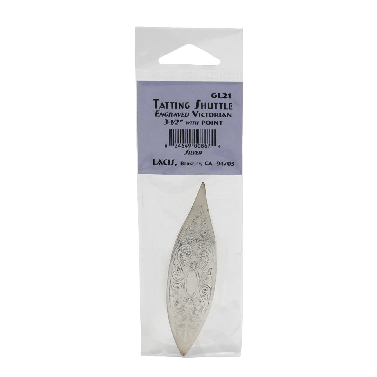 Tatting Shuttle Engraved Victorian Silver