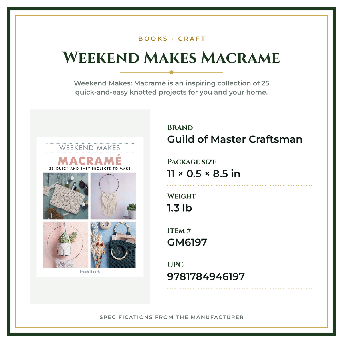 Product Specifications – Weekend Makes Macrame
