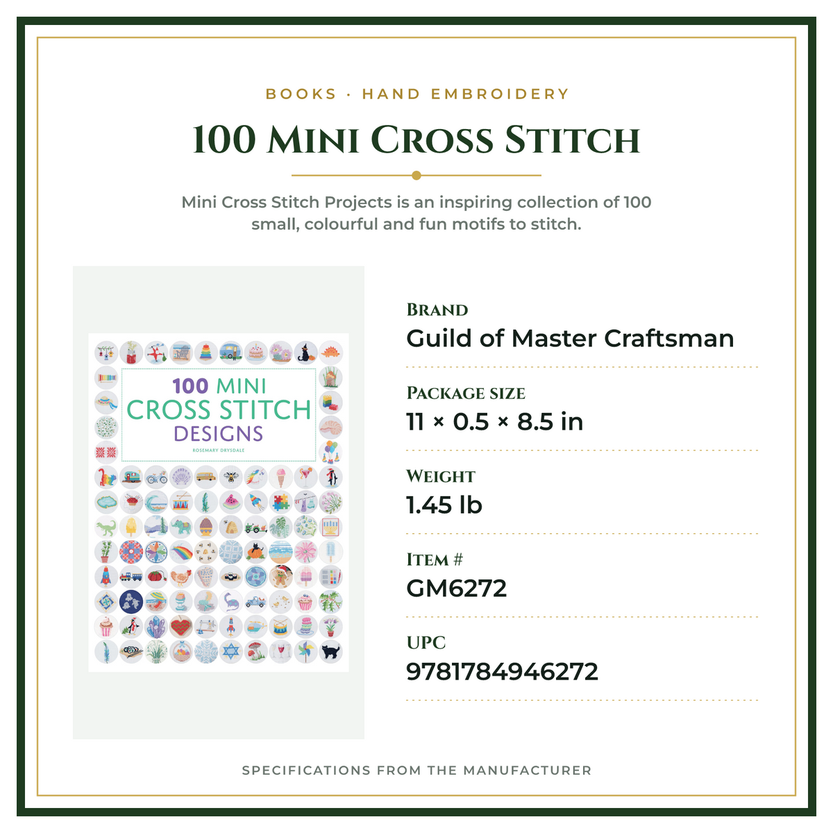 Product Specifications – 100 Mini Cross Stitch