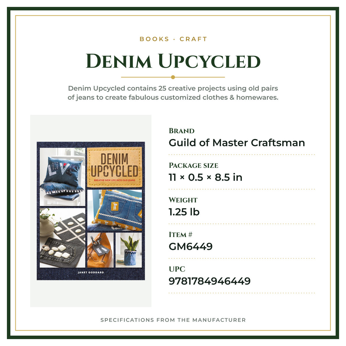 Product Specifications – Denim Upcycled