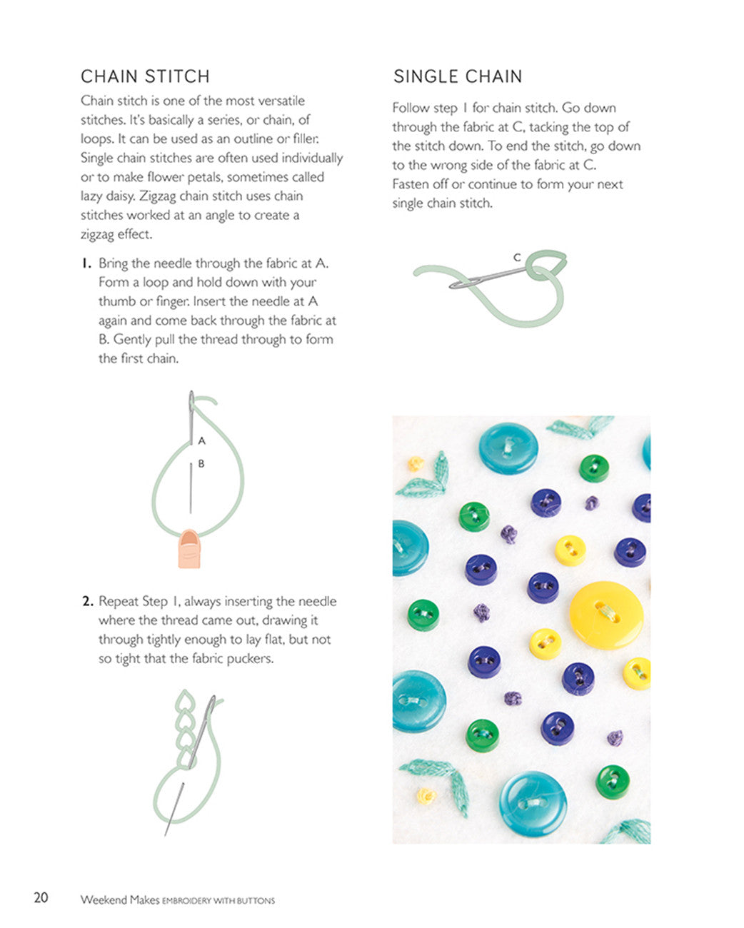 Embroidery With Buttons