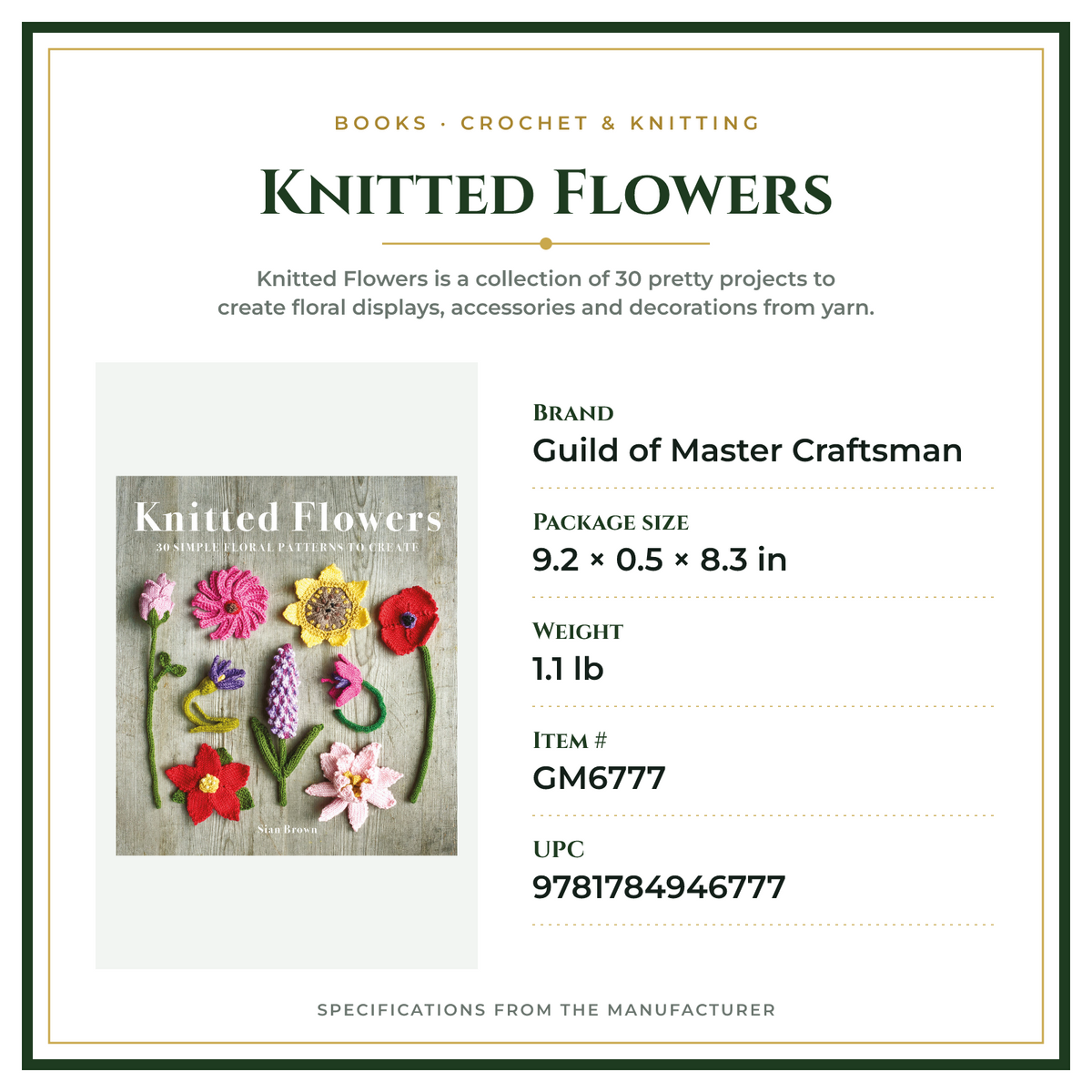 Product Specifications – Knitted Flowers