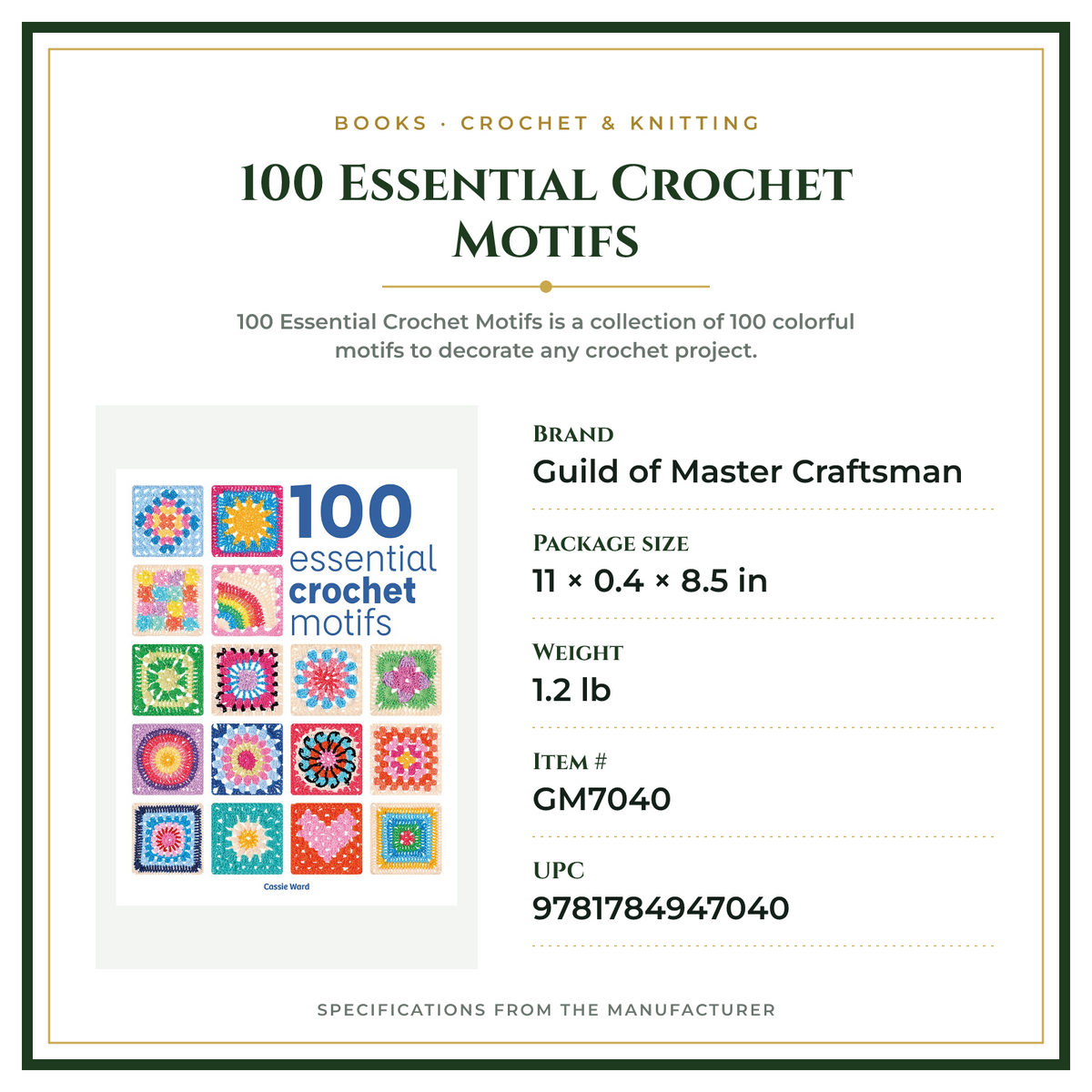Product Specifications – 100 Essential Crochet Motifs