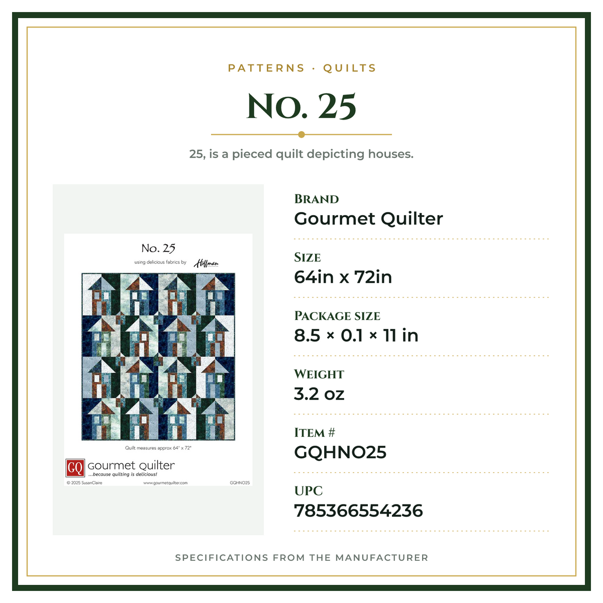 Product Specifications – No. 25
