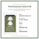 Product Specifications – Thayer Jacket Sizes 0-18