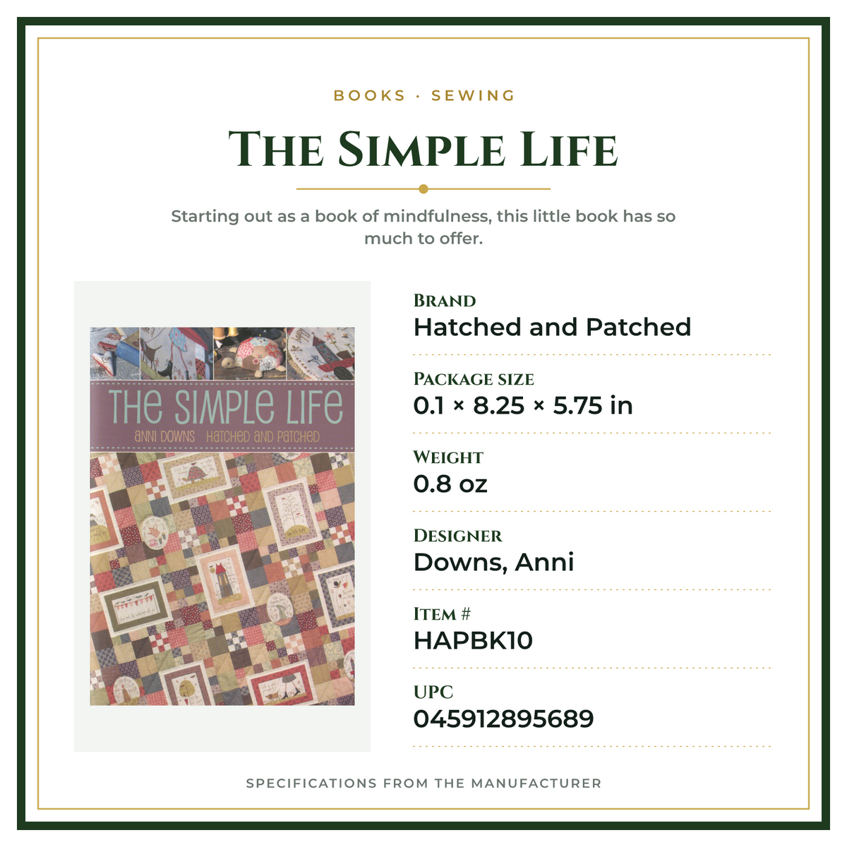Product Specifications – The Simple Life