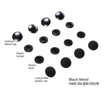 Tool-free Snaps - Set of Four - Black Metal
