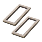 Rectangle Ring Flat 1-1/2in Antique Brass Set of Two