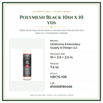 Product Specifications – PolyMesh Black 10in x 10 yds